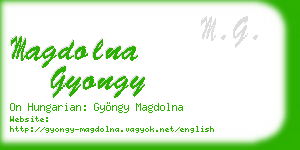 magdolna gyongy business card
