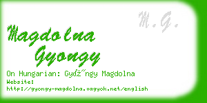 magdolna gyongy business card
